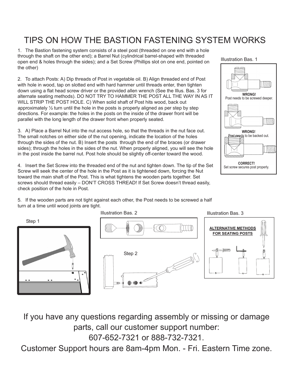 Tips on how the bastion fastening system works | Catskill Craftsmen 7227 User Manual | Page 5 / 12