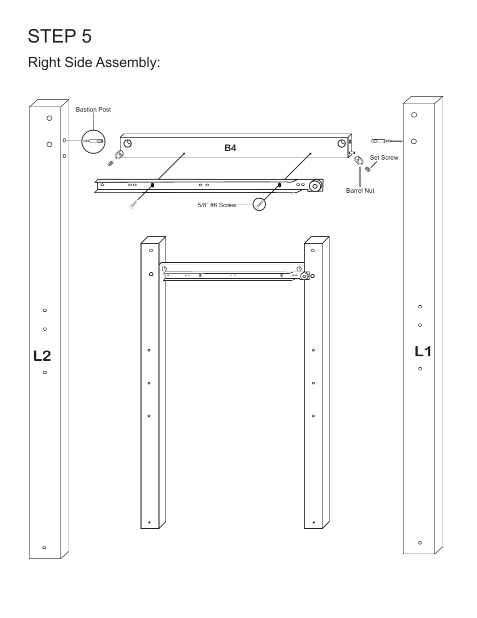 Step 5, Right side assembly | Catskill Craftsmen 7227 User Manual | Page 8 / 12