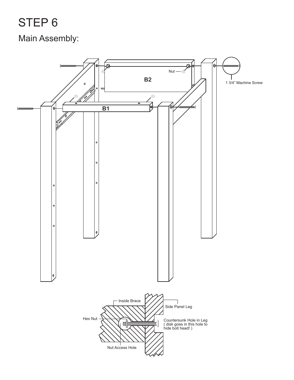 Step 6, Main assembly | Catskill Craftsmen 7227 User Manual | Page 9 / 12