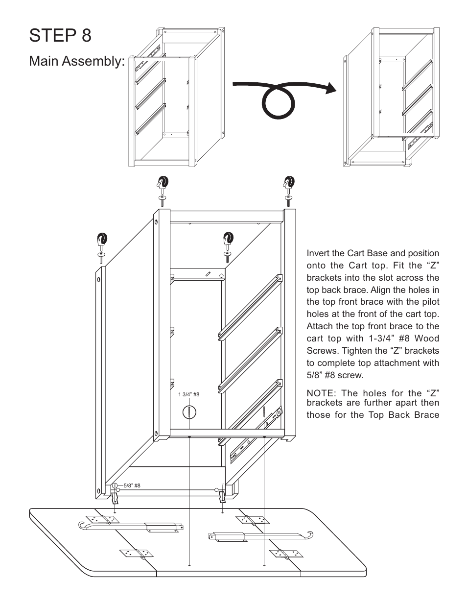 Step 8, Main assembly | Catskill Craftsmen 7226 User Manual | Page 10 / 12