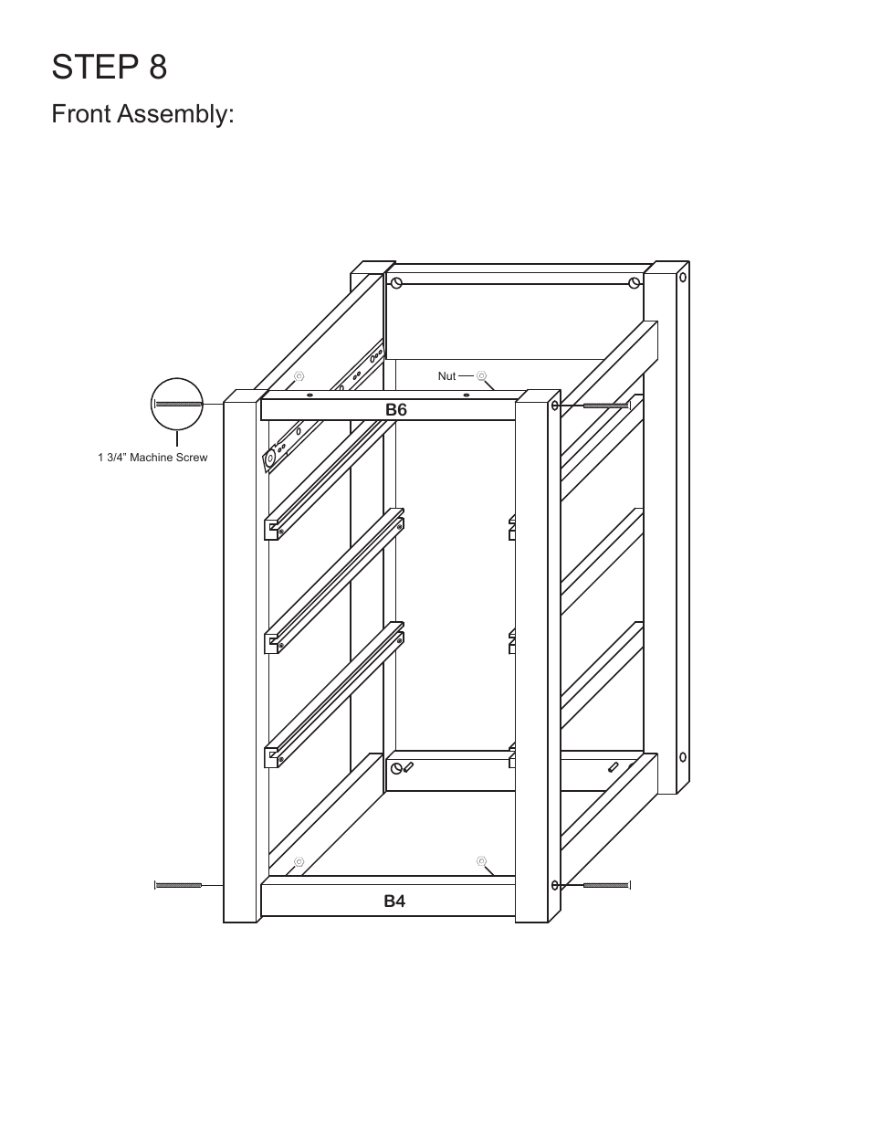 Step 8, Front assembly | Catskill Craftsmen 7225 User Manual | Page 11 / 14