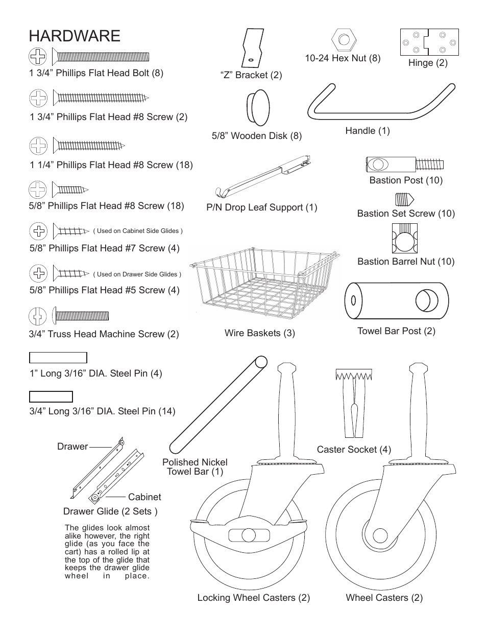 Hardware | Catskill Craftsmen 7225 User Manual | Page 3 / 14