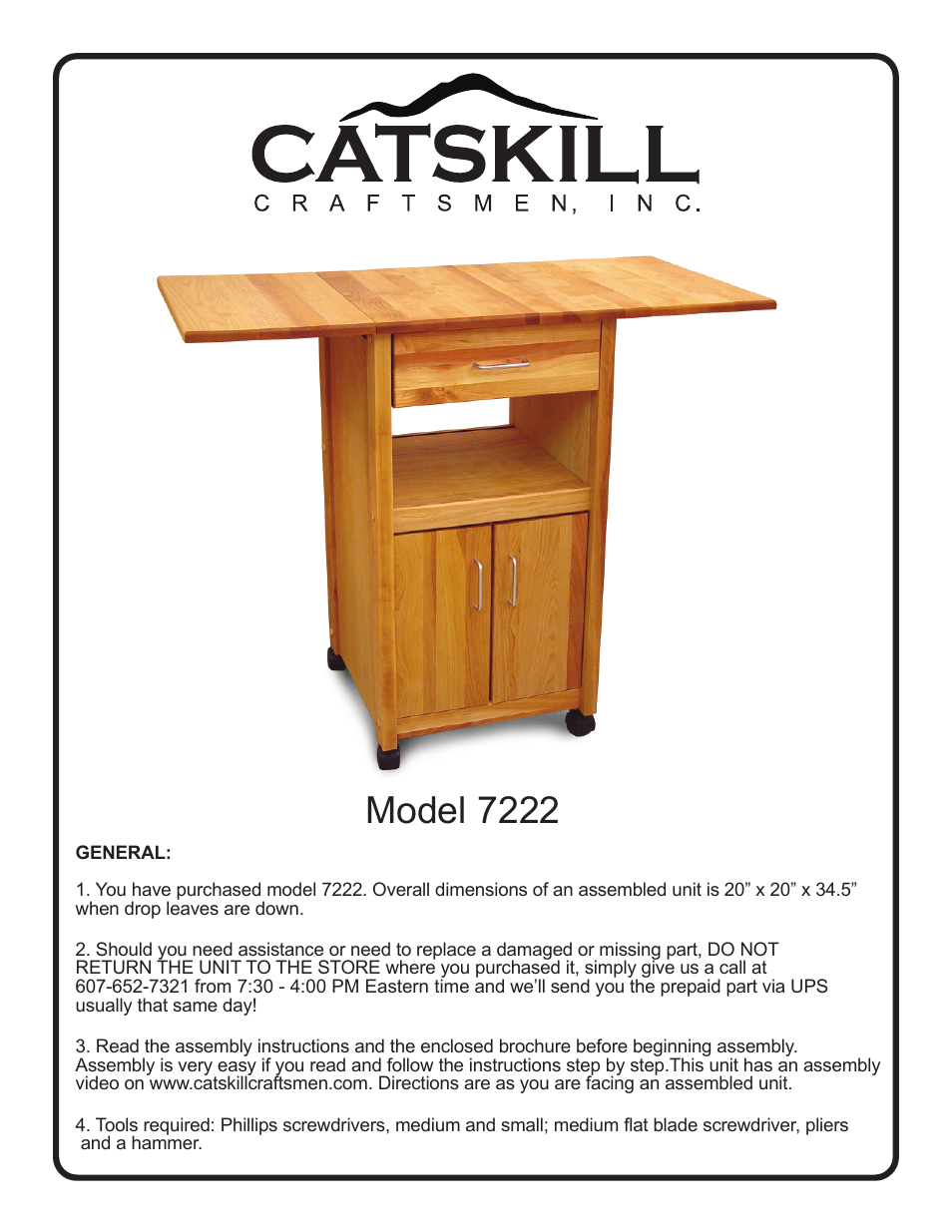 Catskill Craftsmen 7222 User Manual | 14 pages