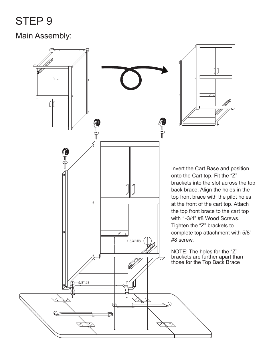 Step 9, Main assembly | Catskill Craftsmen 7222 User Manual | Page 12 / 14