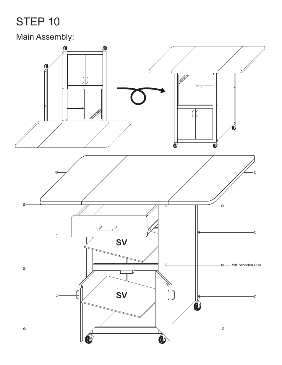 Step 10, Main assembly | Catskill Craftsmen 7222 User Manual | Page 13 / 14