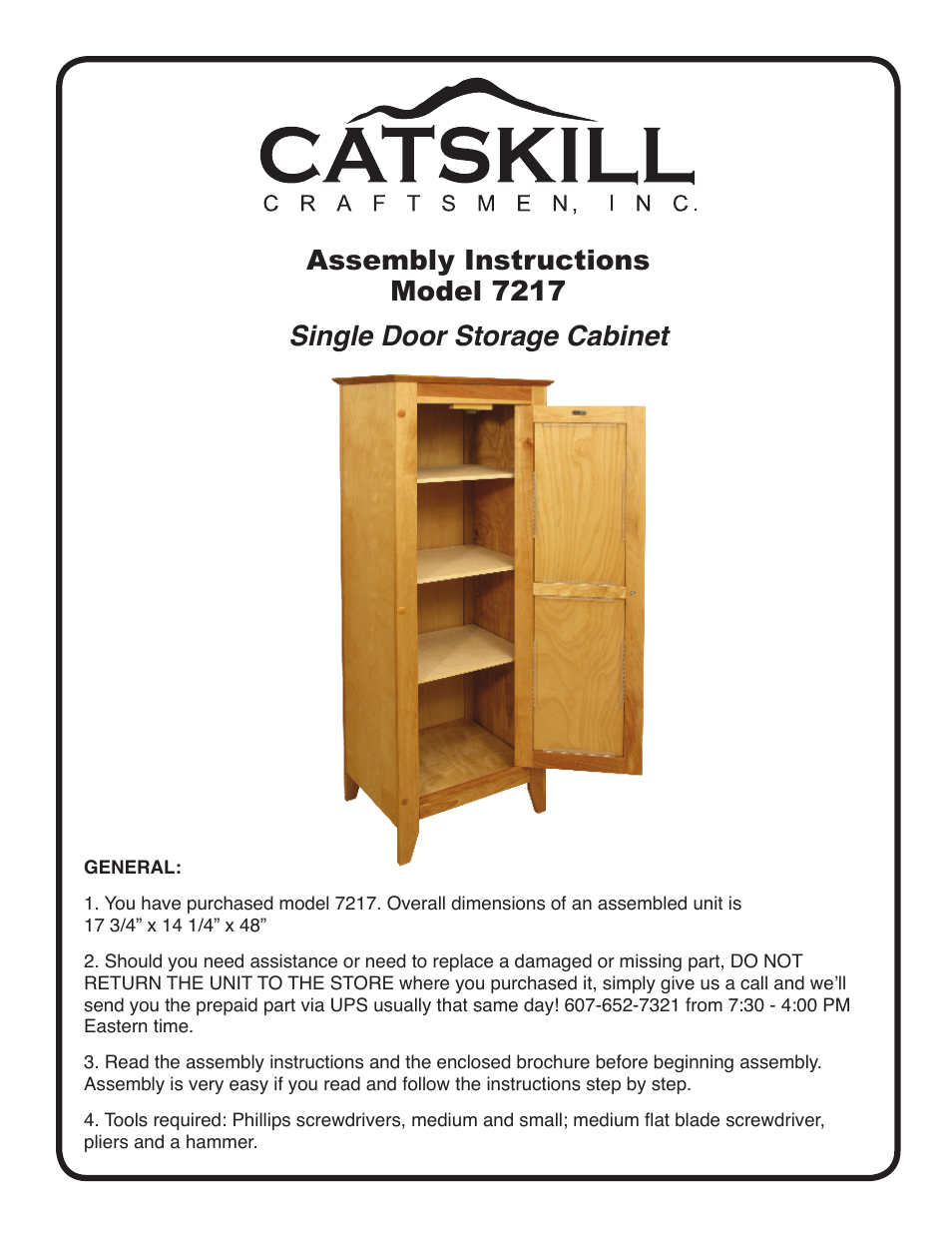 Catskill Craftsmen 7217 User Manual | 14 pages