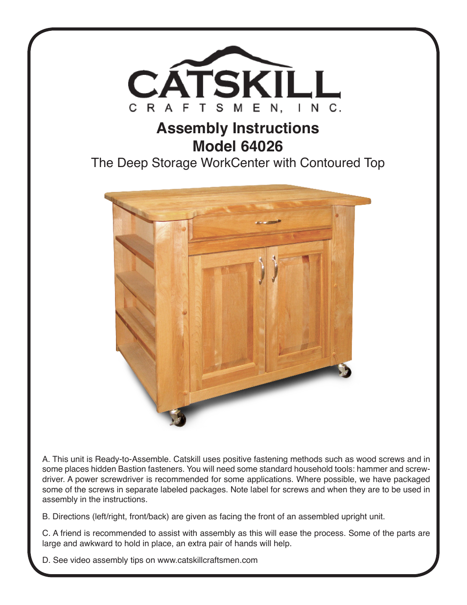 Catskill Craftsmen 64026 User Manual | 16 pages