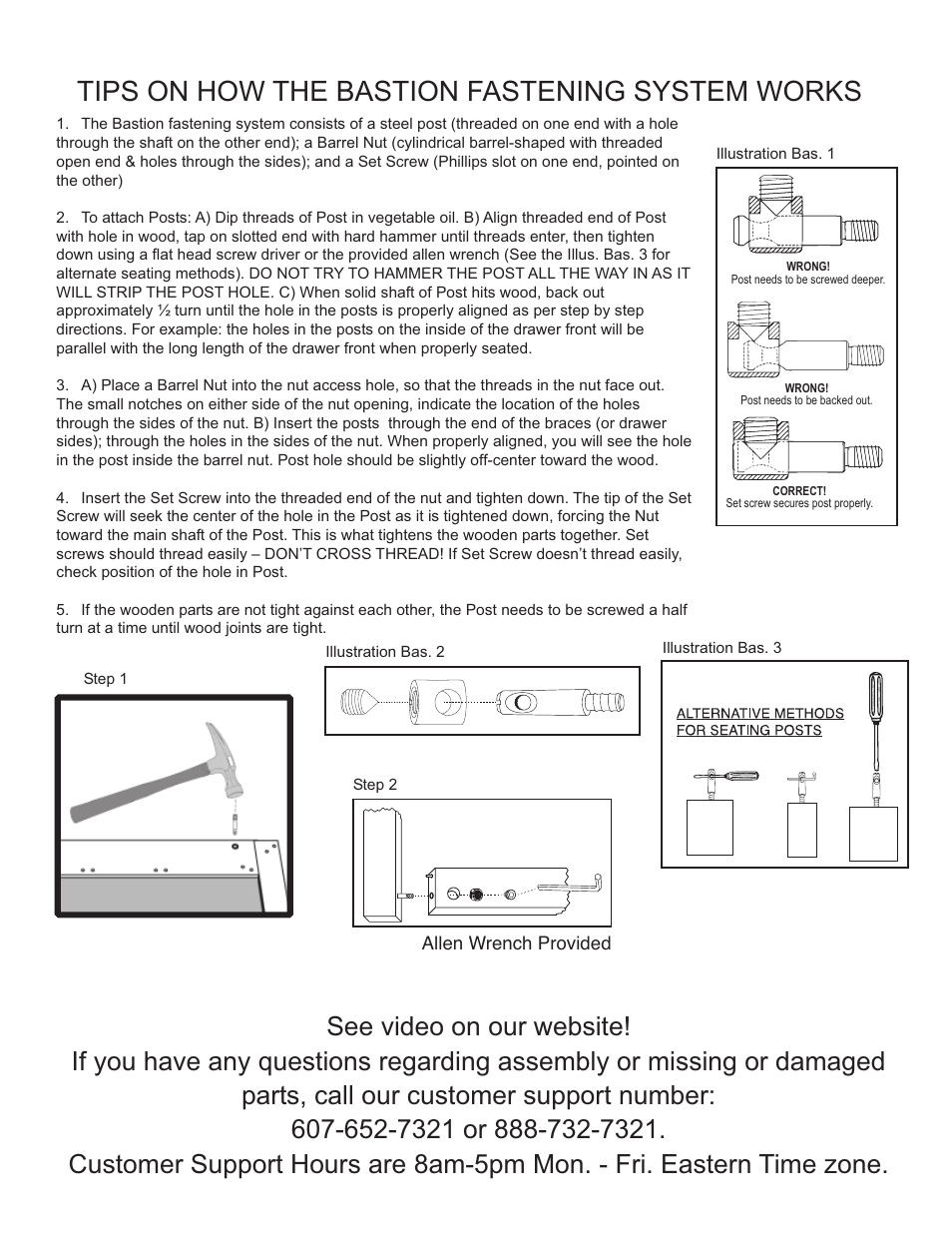 Tips on how the bastion fastening system works | Catskill Craftsmen 64026 User Manual | Page 15 / 16