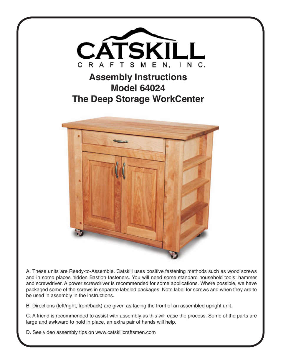 Catskill Craftsmen 64024 User Manual | 16 pages