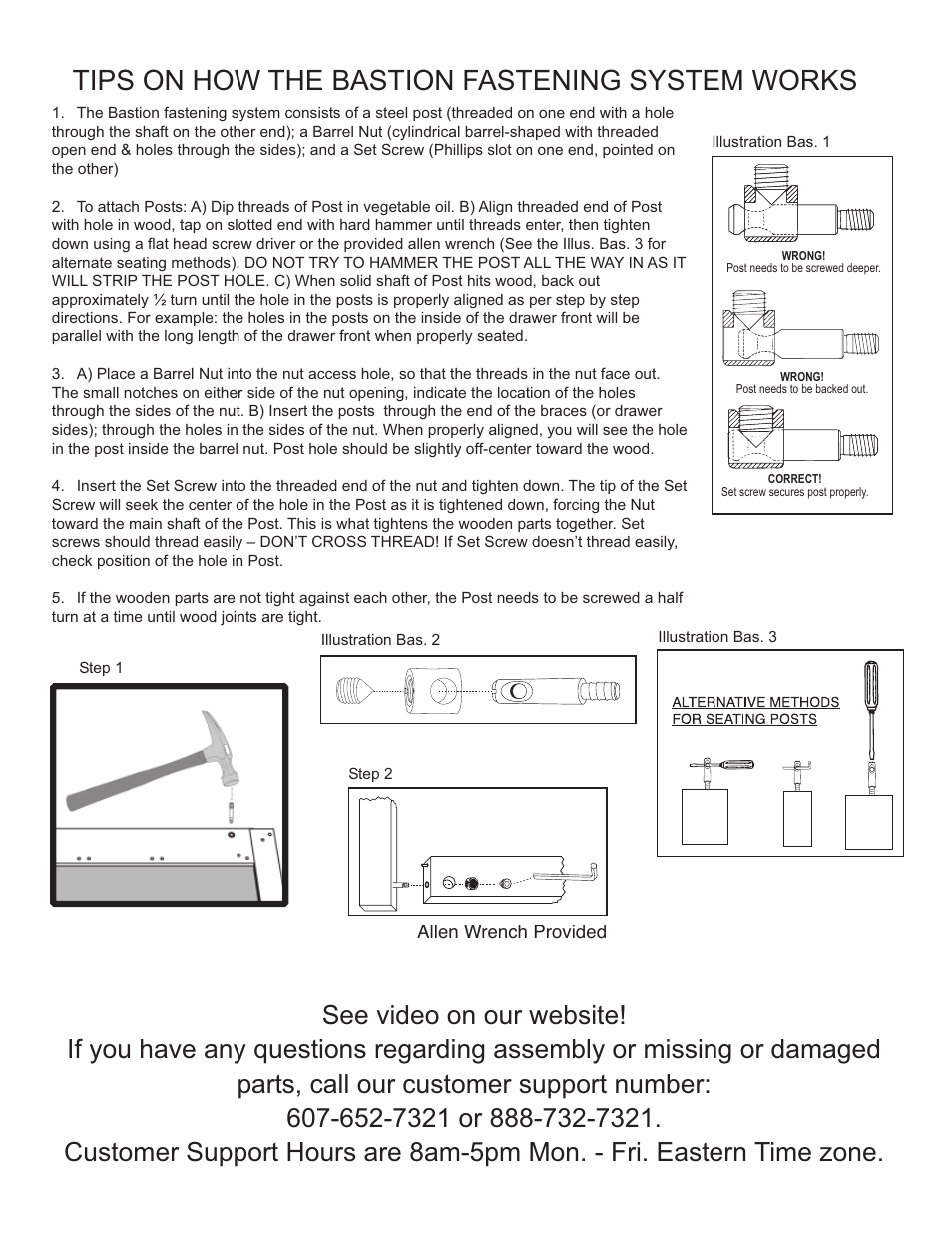 Tips on how the bastion fastening system works | Catskill Craftsmen 64024 User Manual | Page 15 / 16