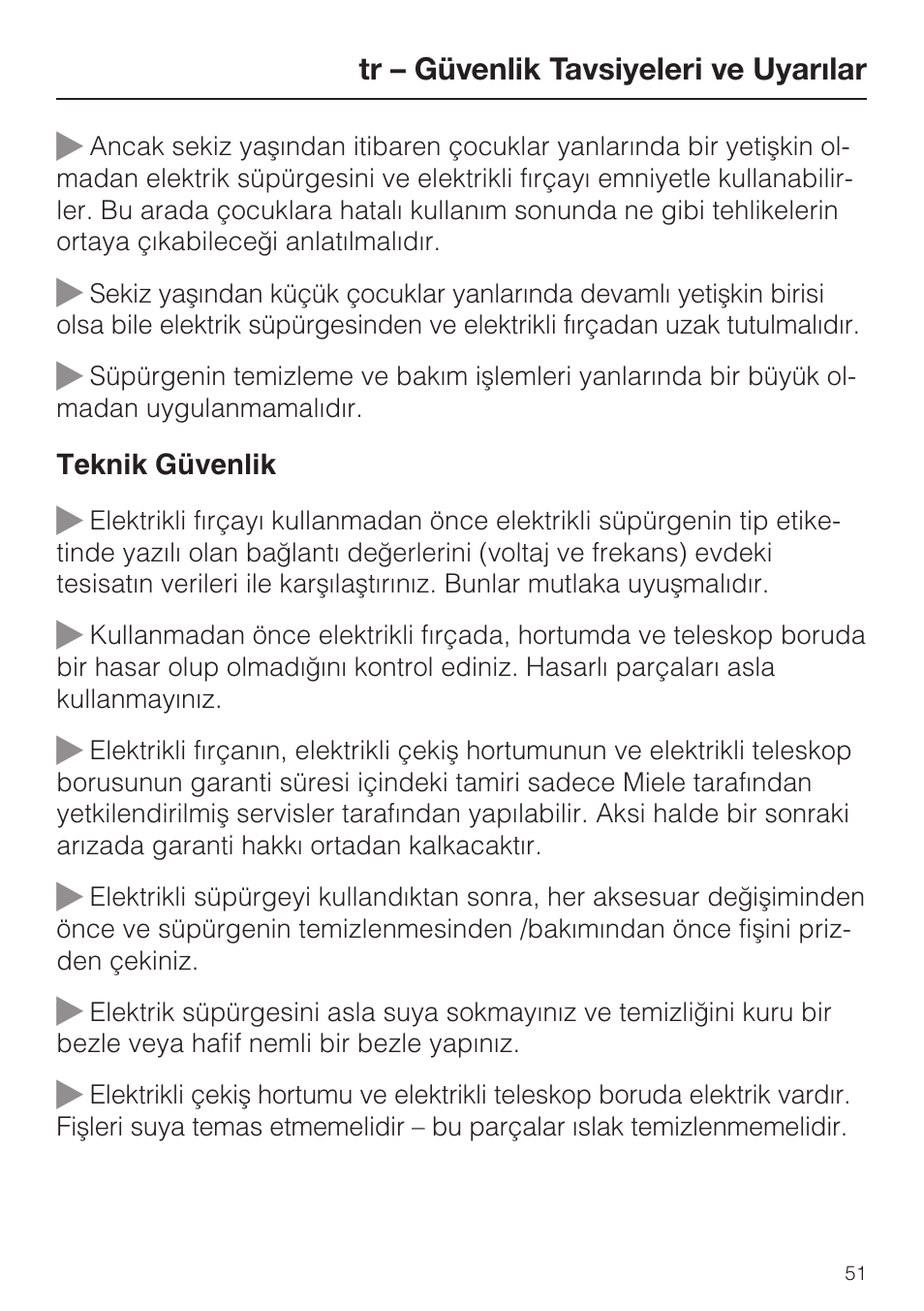 Miele SEB 234 L User Manual | Page 51 / 100