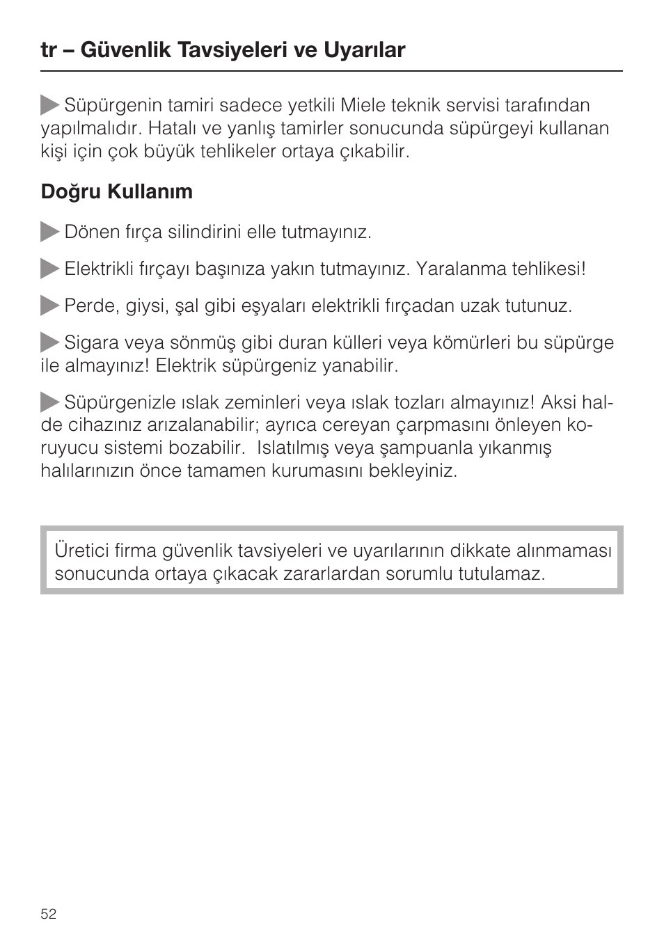 Miele SEB 234 L User Manual | Page 52 / 100