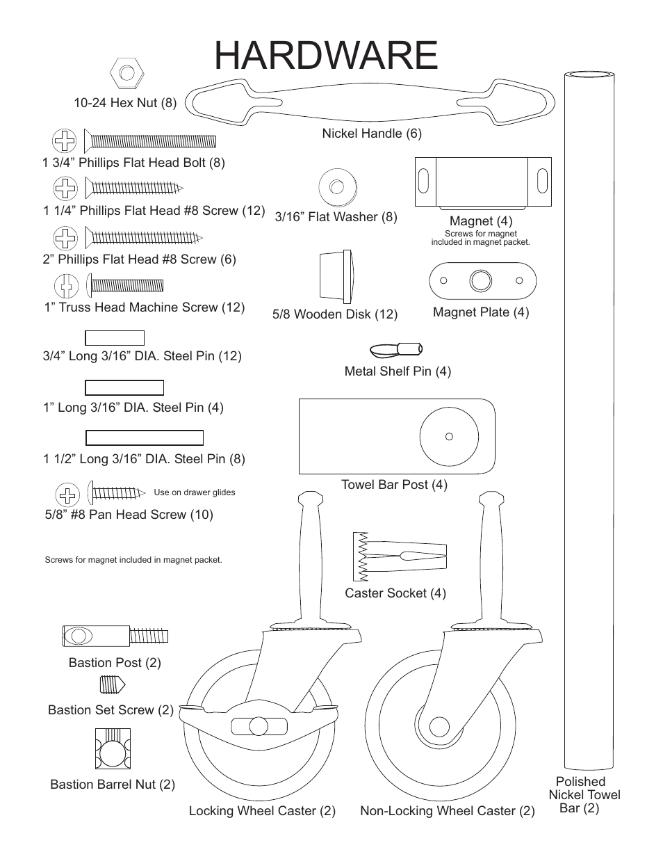 Hardware | Catskill Craftsmen 63036 User Manual | Page 3 / 14