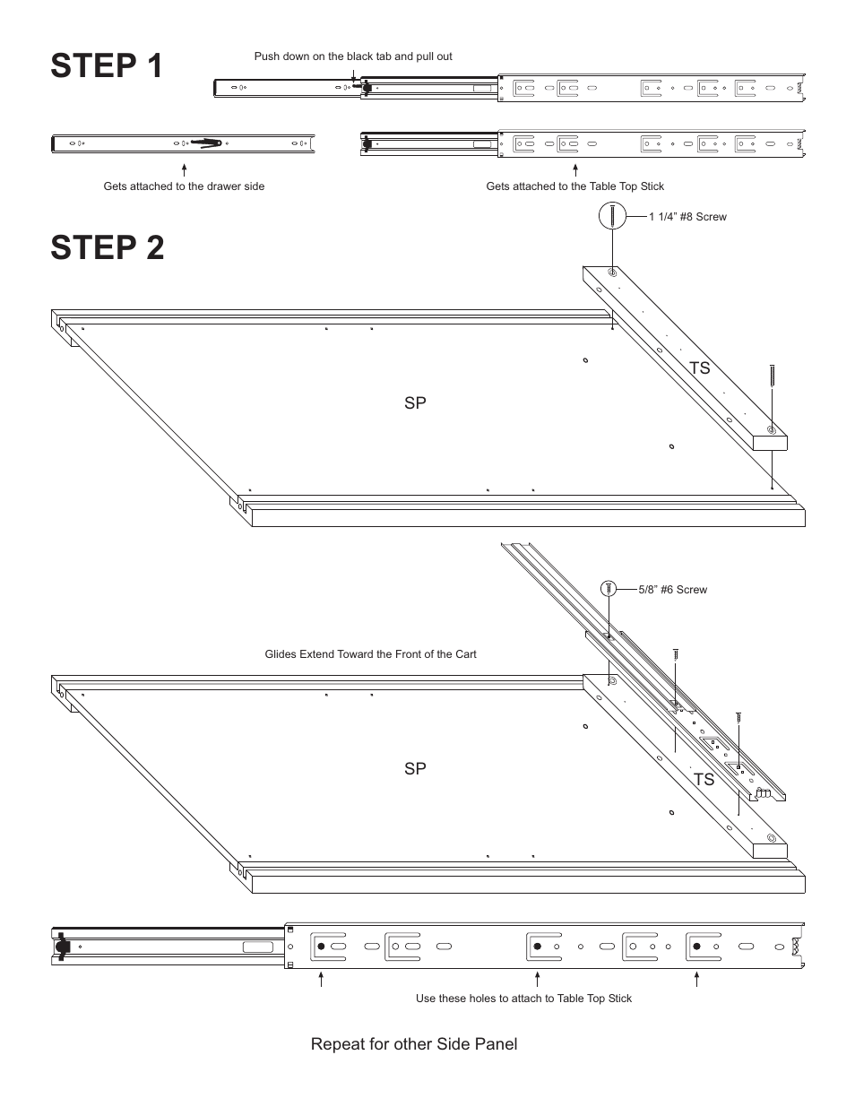 Step 2 step 1 | Catskill Craftsmen 63036 User Manual | Page 4 / 14