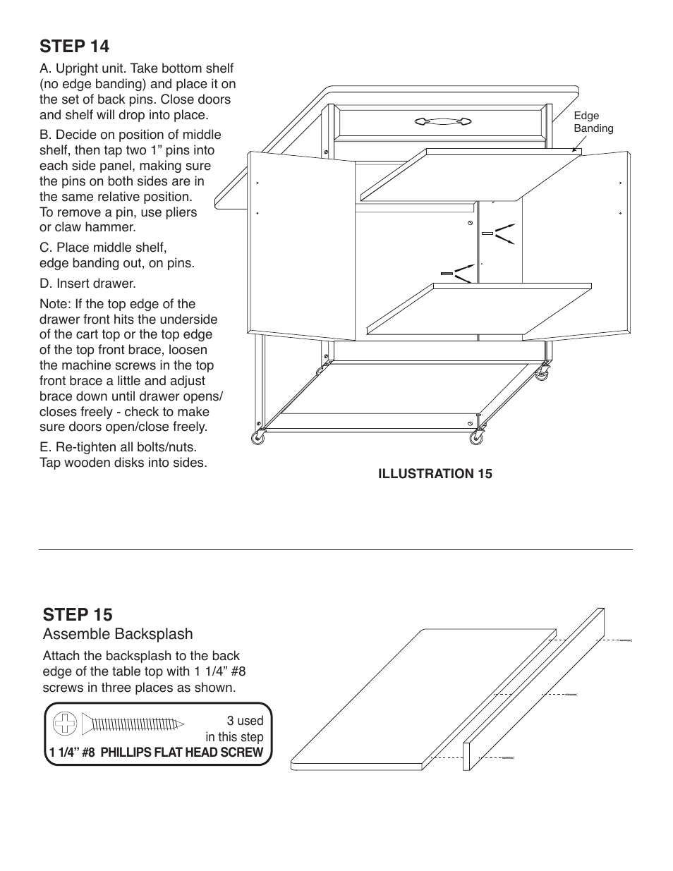 Step 14, Step 15 | Catskill Craftsmen 61532 User Manual | Page 11 / 12