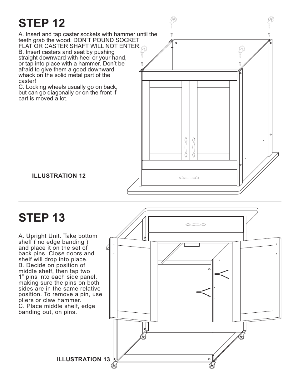 Step 12, Step 13 | Catskill Craftsmen 61531 User Manual | Page 10 / 13