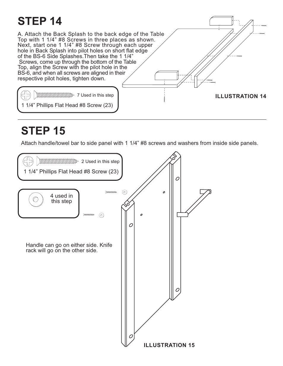 Step 15, Step 14 | Catskill Craftsmen 61531 User Manual | Page 11 / 13