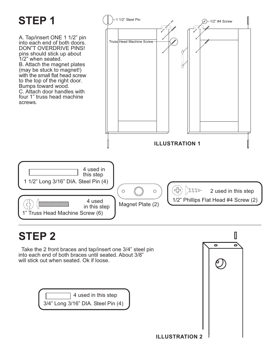 Step 1, Step 2 | Catskill Craftsmen 61531 User Manual | Page 4 / 13