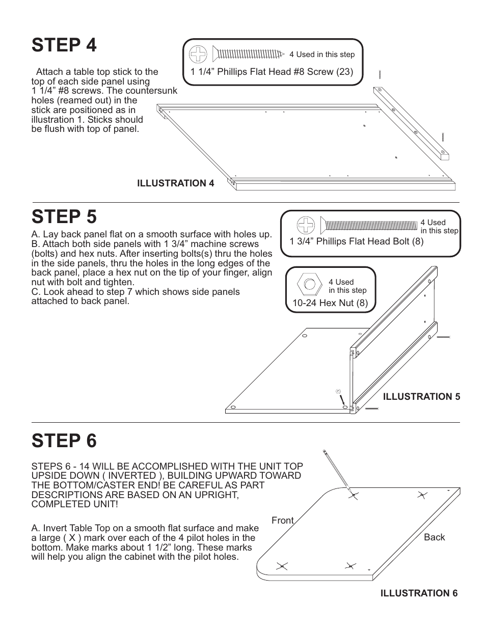 Step 4, Step 5, Step 6 | Catskill Craftsmen 61531 User Manual | Page 6 / 13