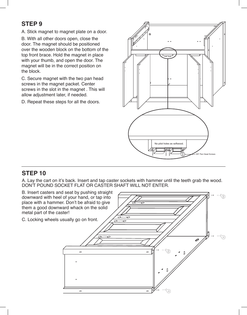 Step 9, Step 10 | Catskill Craftsmen 54238 User Manual | Page 10 / 14