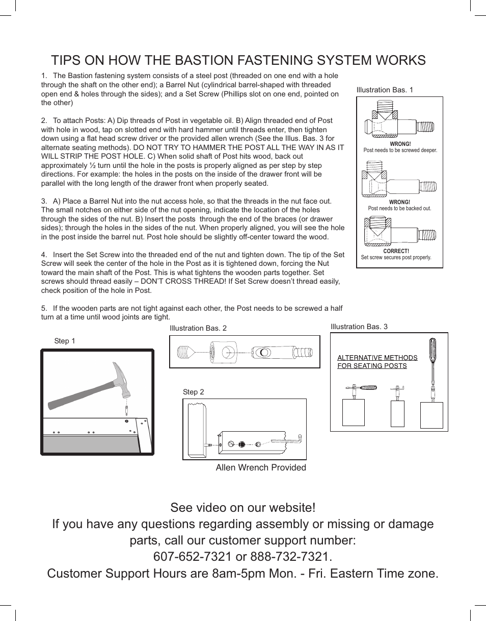 Tips on how the bastion fastening system works | Catskill Craftsmen 54238 User Manual | Page 6 / 14