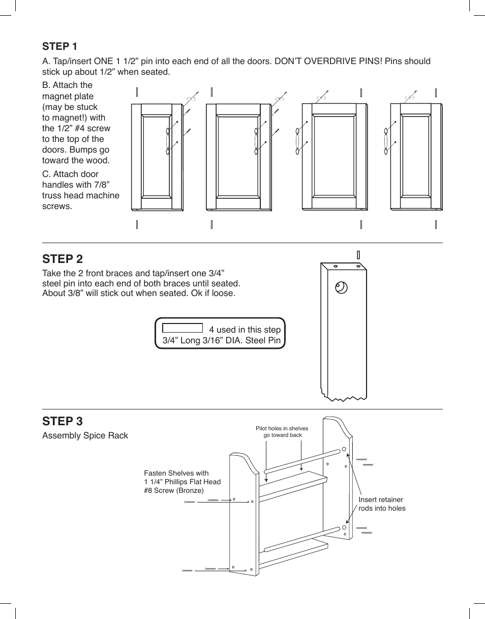 Step 2, Step 3 | Catskill Craftsmen 54230 User Manual | Page 4 / 14