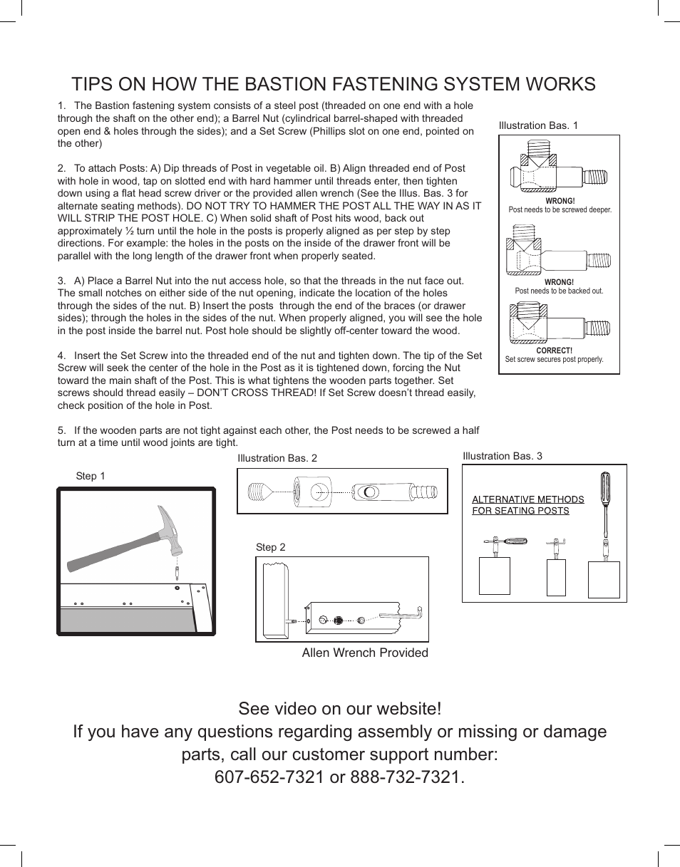Tips on how the bastion fastening system works | Catskill Craftsmen 54230 User Manual | Page 6 / 14