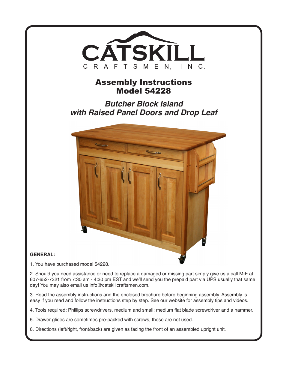 Catskill Craftsmen 54228 User Manual | 15 pages