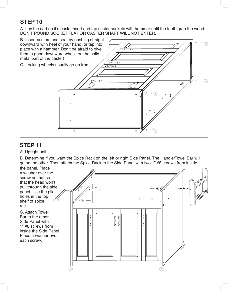 Step 10, Step 11 | Catskill Craftsmen 54228 User Manual | Page 11 / 15