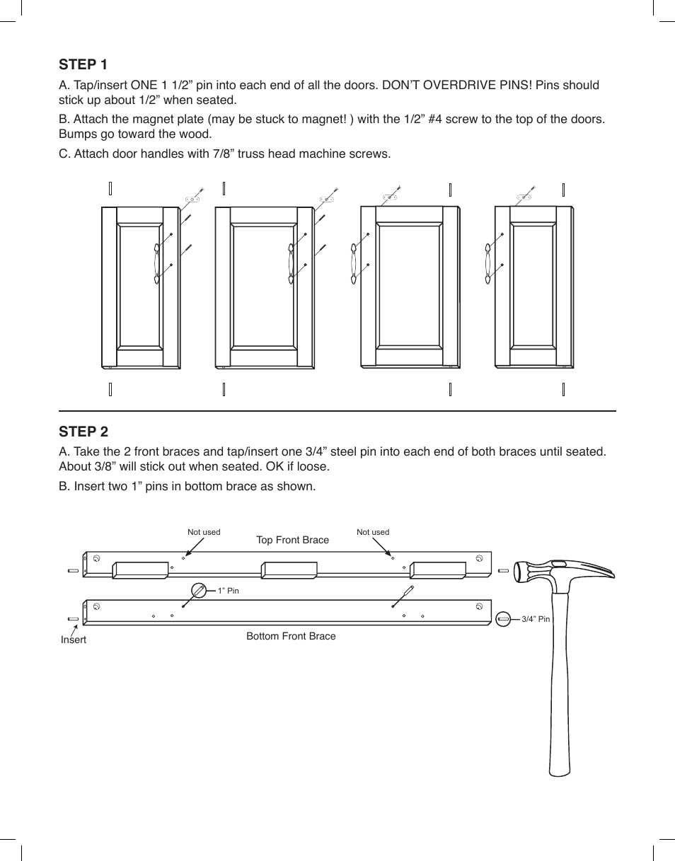 Step 1, Step 2 | Catskill Craftsmen 54228 User Manual | Page 4 / 15