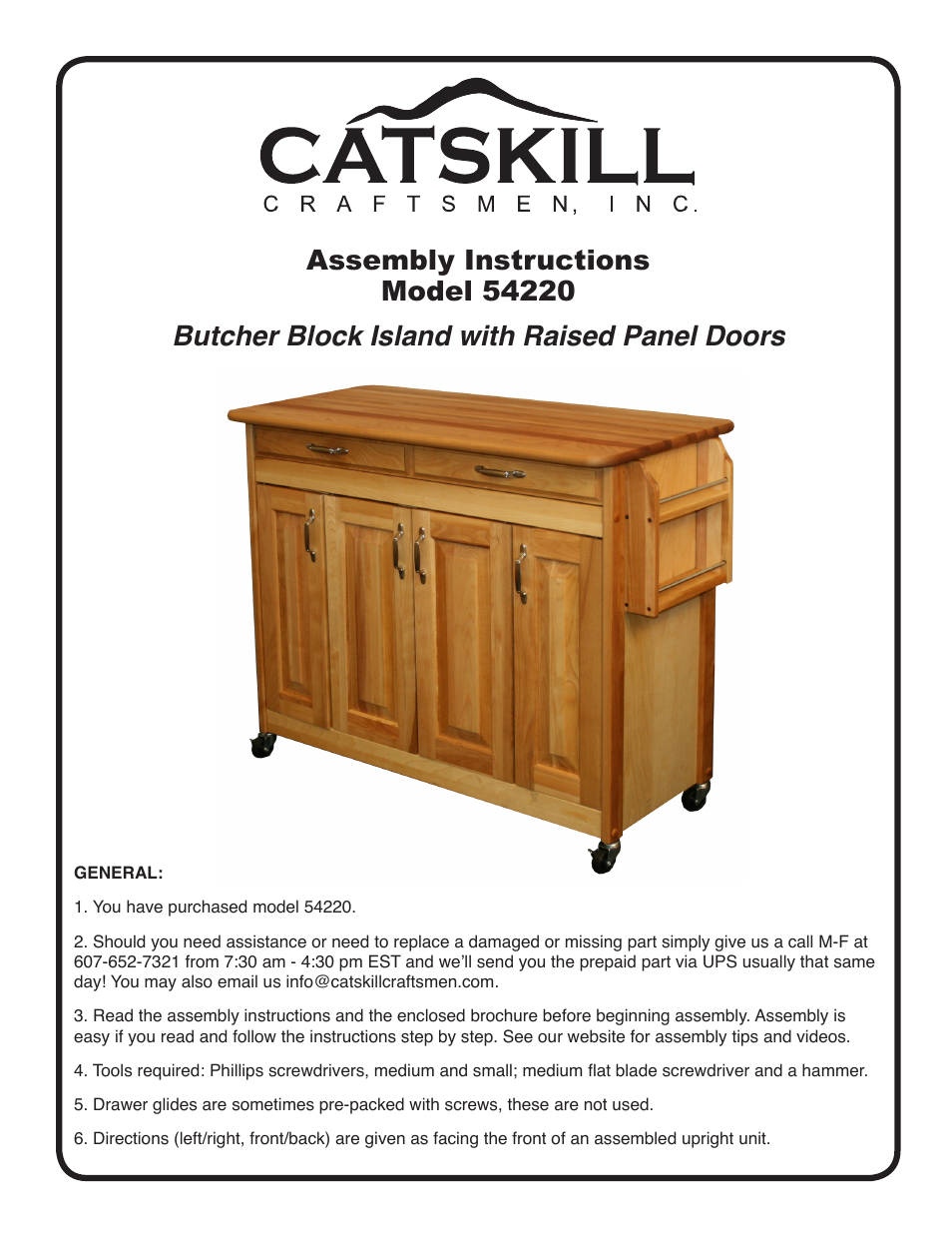 Catskill Craftsmen 54220 User Manual | 14 pages