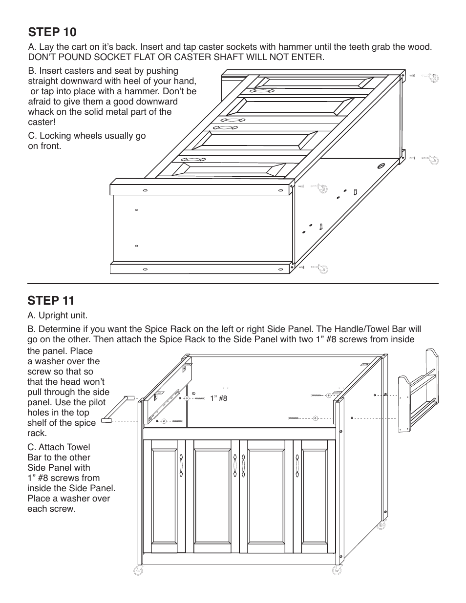 Step 10, Step 11 | Catskill Craftsmen 54220 User Manual | Page 11 / 14