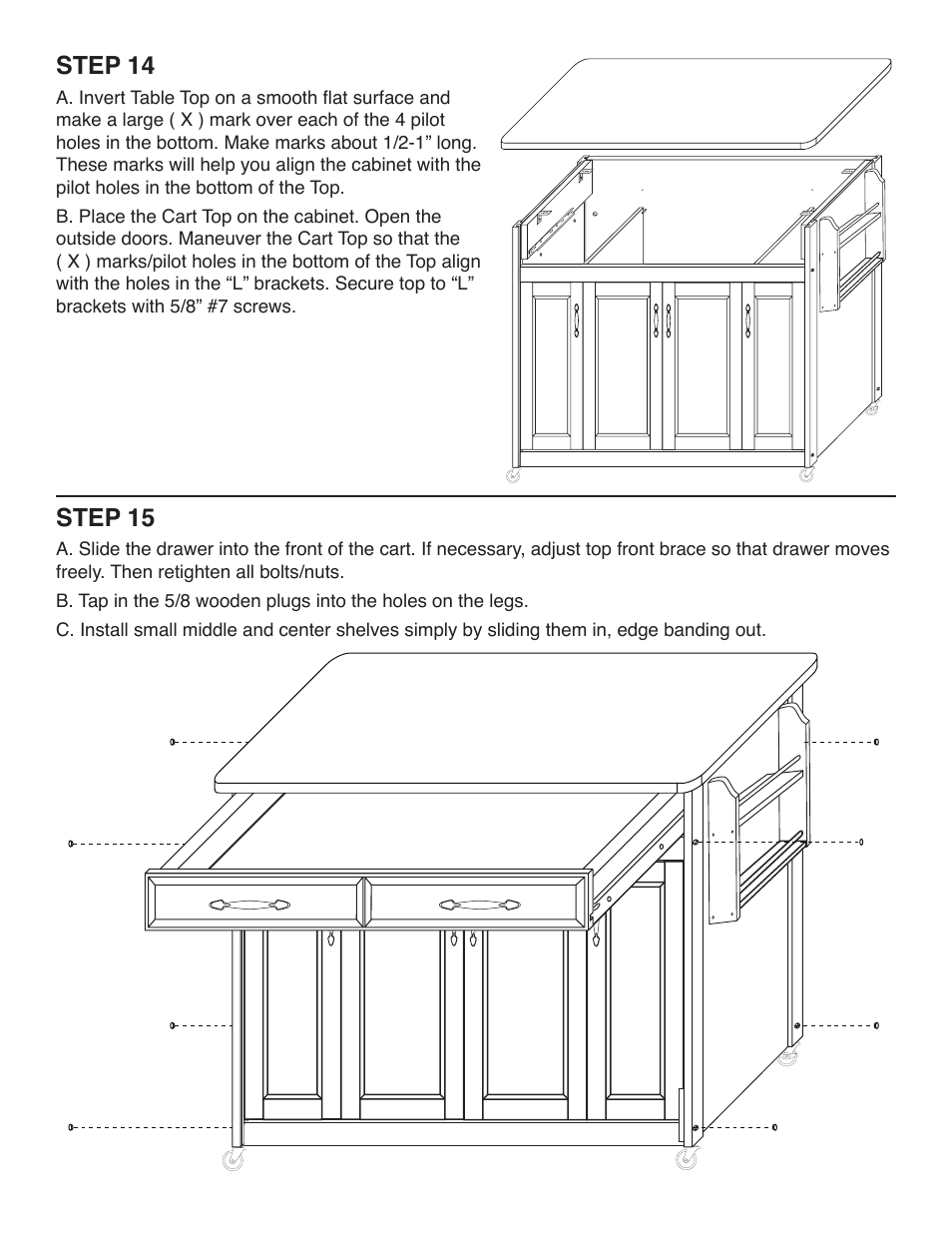 Step 14, Step 15 | Catskill Craftsmen 54220 User Manual | Page 13 / 14