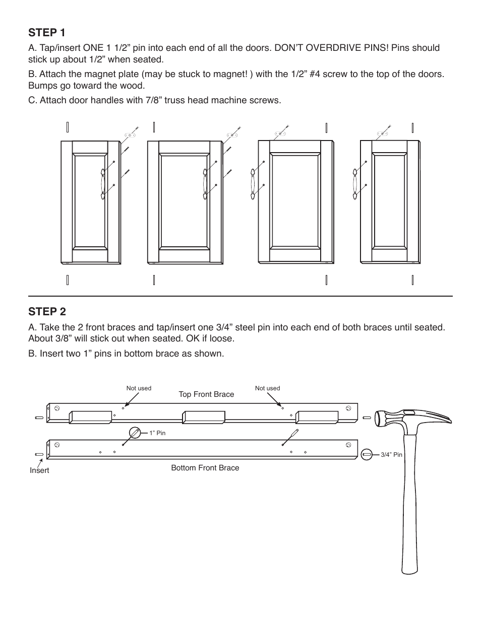 Step 1, Step 2 | Catskill Craftsmen 54220 User Manual | Page 4 / 14