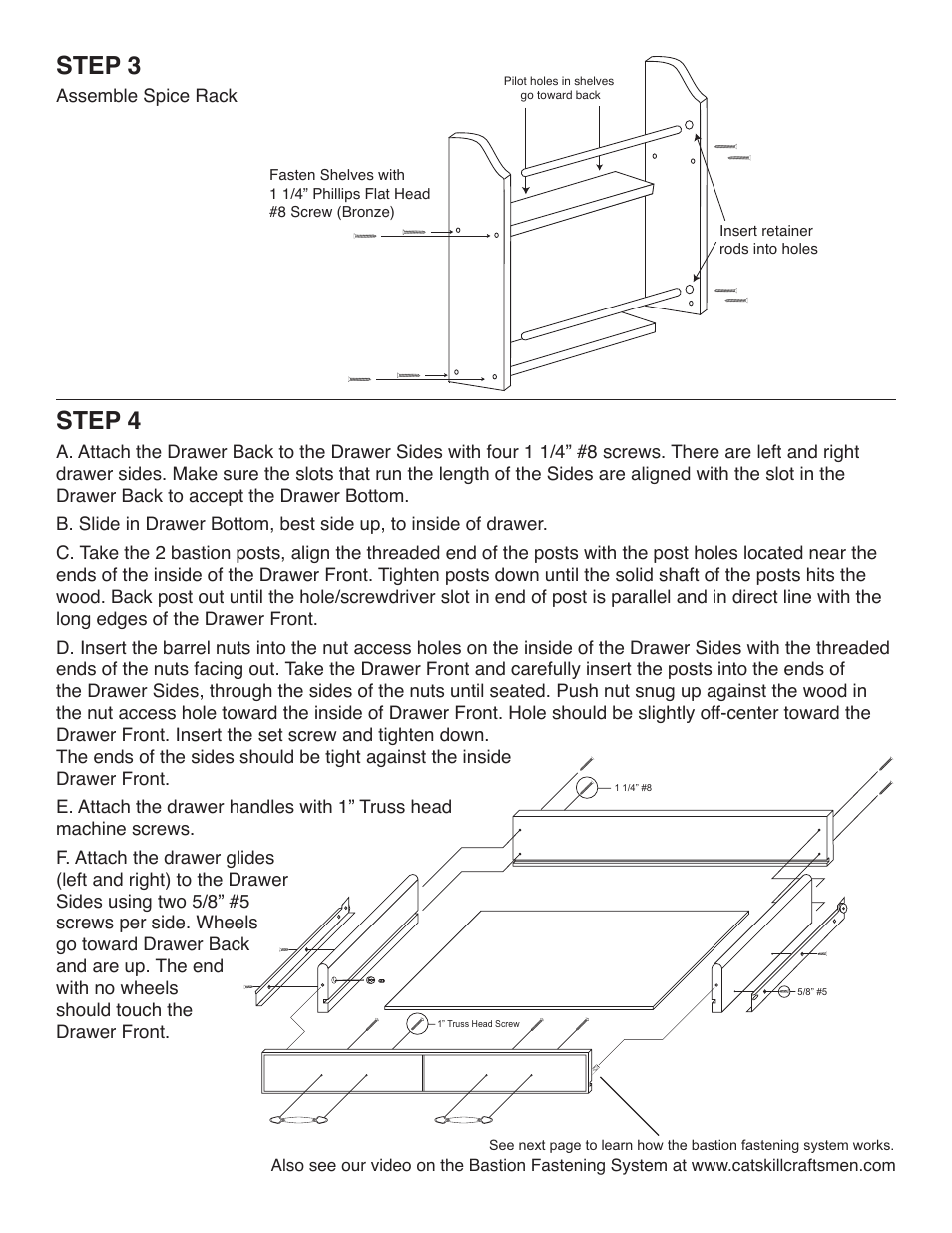 Step 3, Step 4 | Catskill Craftsmen 54220 User Manual | Page 5 / 14