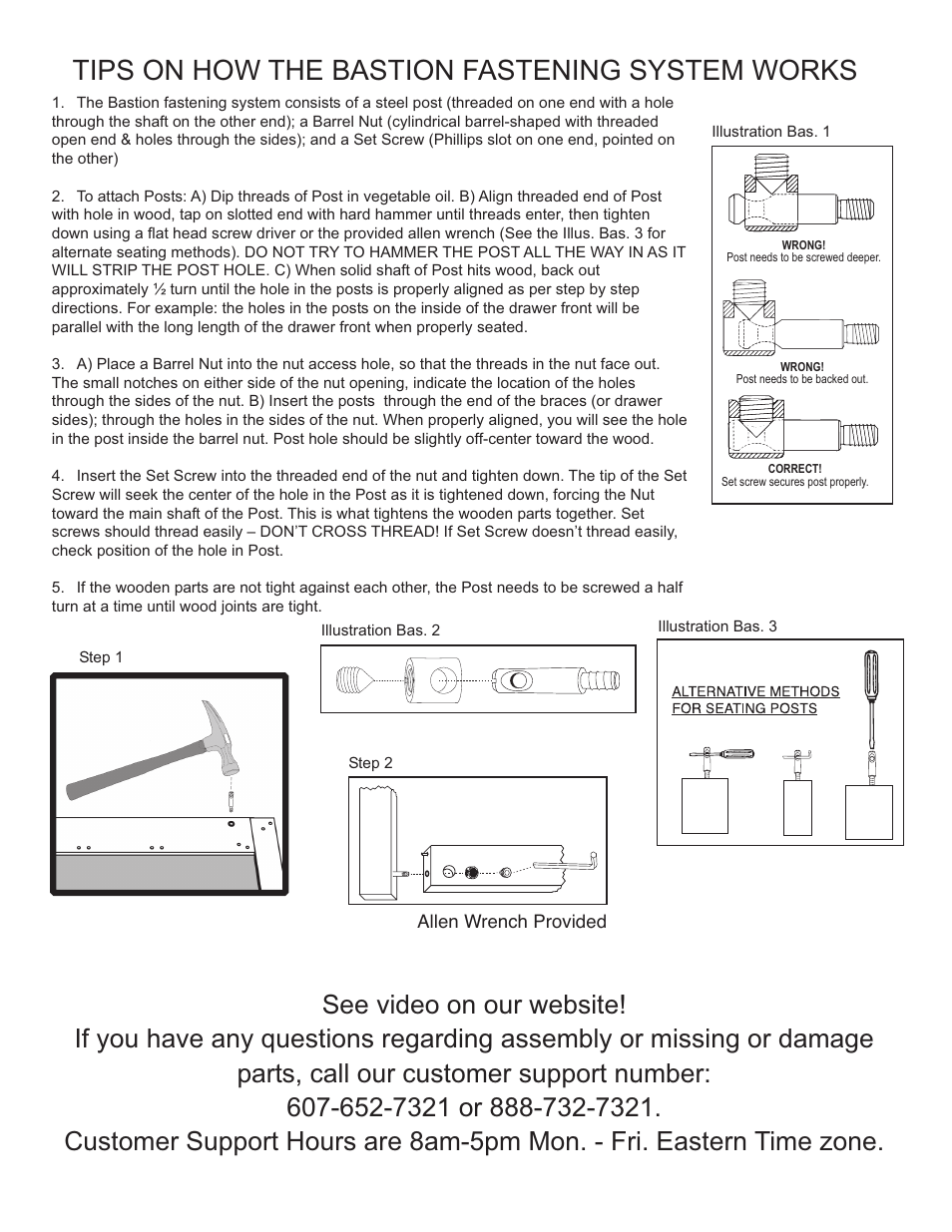 Tips on how the bastion fastening system works | Catskill Craftsmen 54220 User Manual | Page 6 / 14