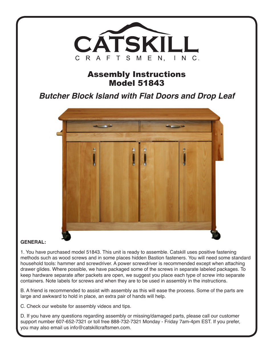 Catskill Craftsmen 51843 User Manual | 19 pages