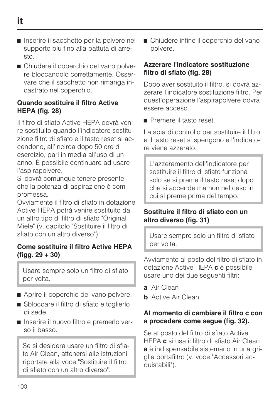 Miele S8 UniQ User Manual | Page 100 / 112