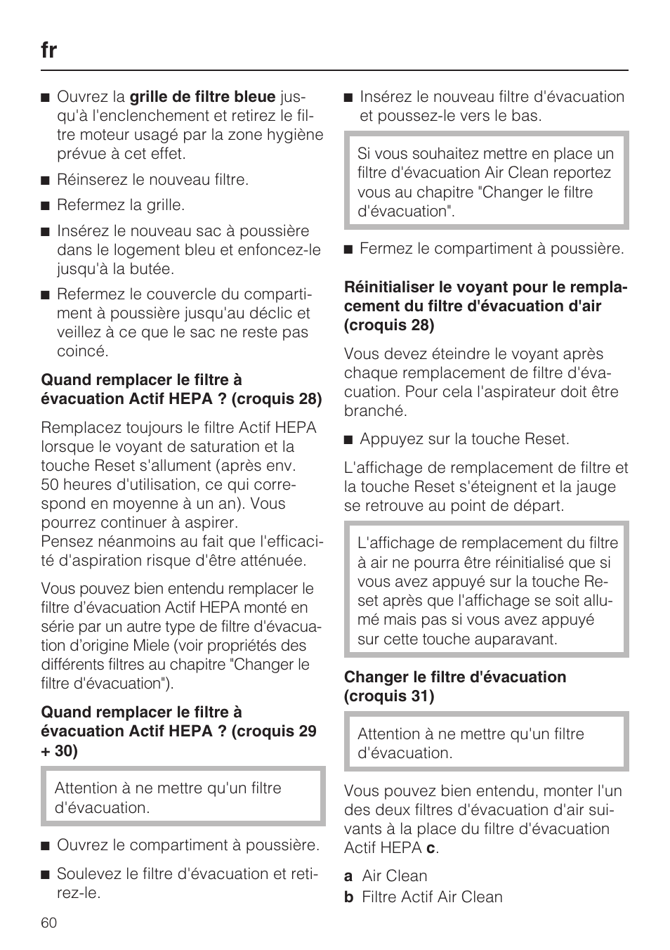 Miele S8 UniQ User Manual | Page 60 / 112