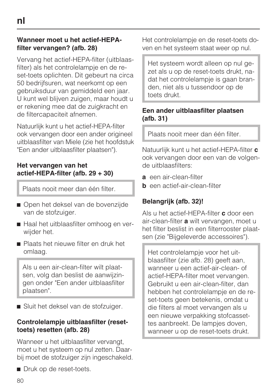 Miele S8 UniQ User Manual | Page 80 / 112