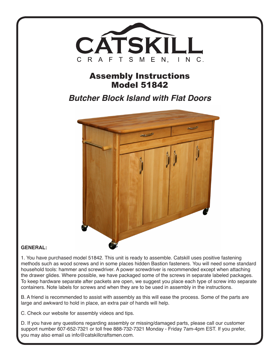 Catskill Craftsmen 51842 User Manual | 18 pages