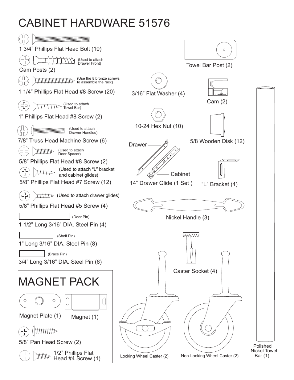 Magnet pack | Catskill Craftsmen 51576 User Manual | Page 3 / 13