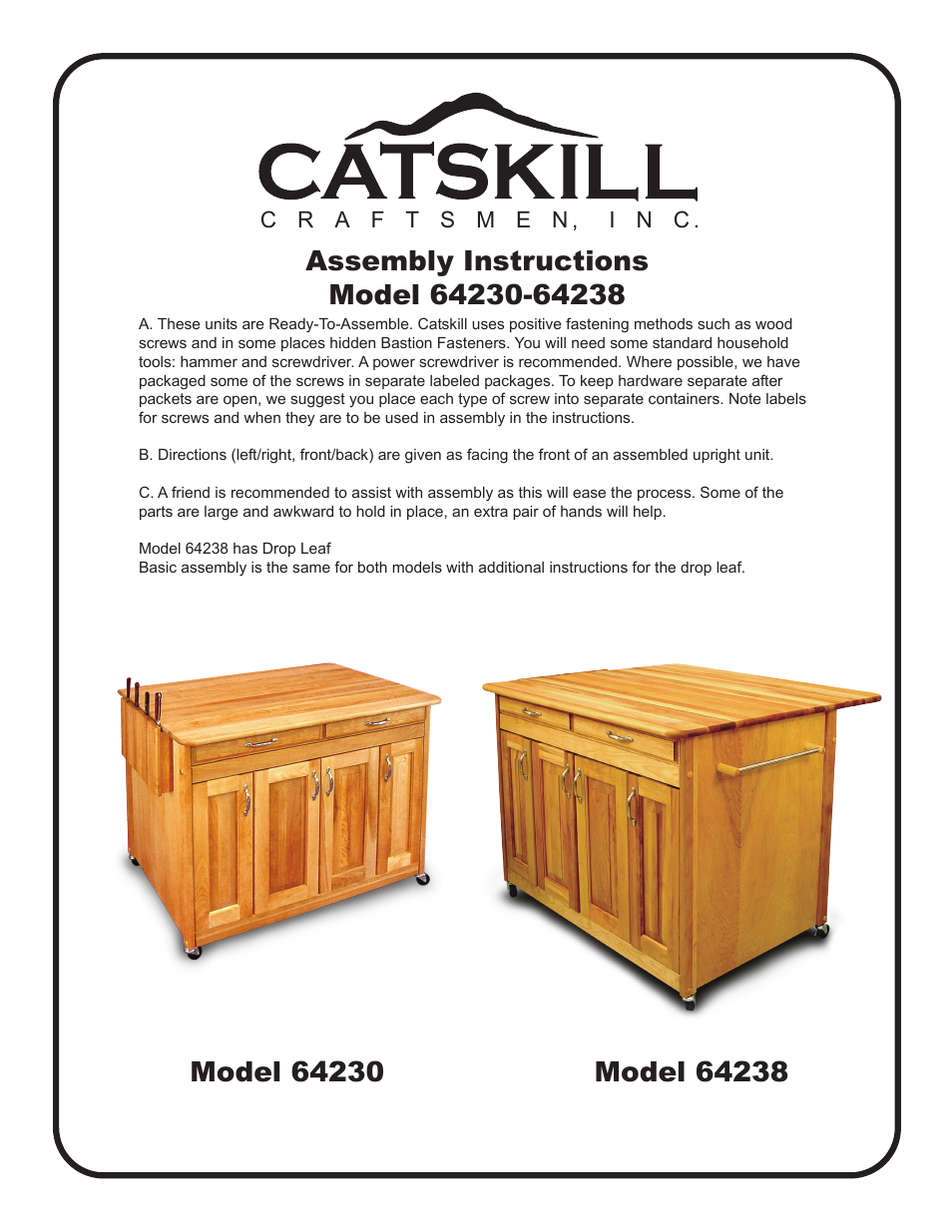 Catskill Craftsmen 64238 User Manual | 16 pages