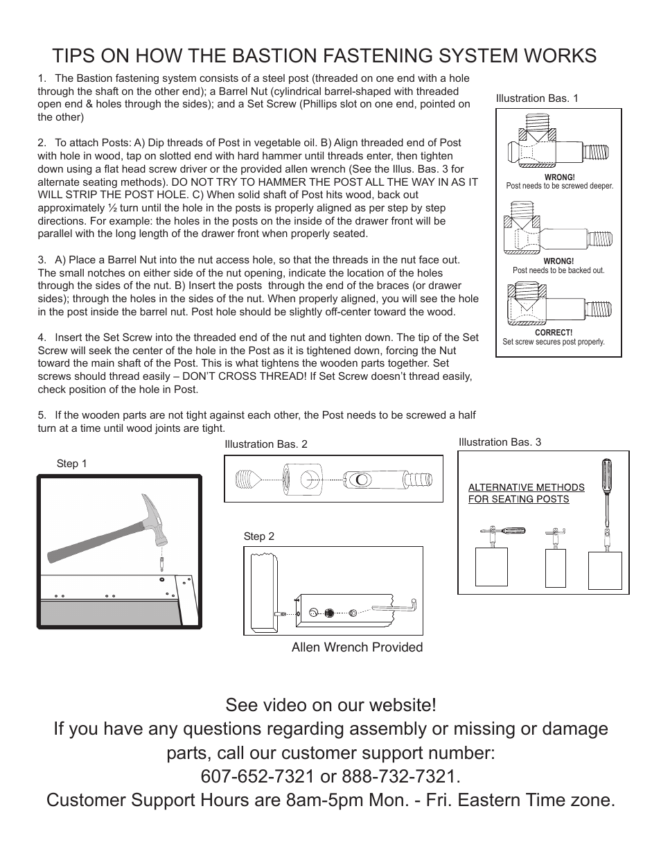Tips on how the bastion fastening system works | Catskill Craftsmen 64238 User Manual | Page 16 / 16