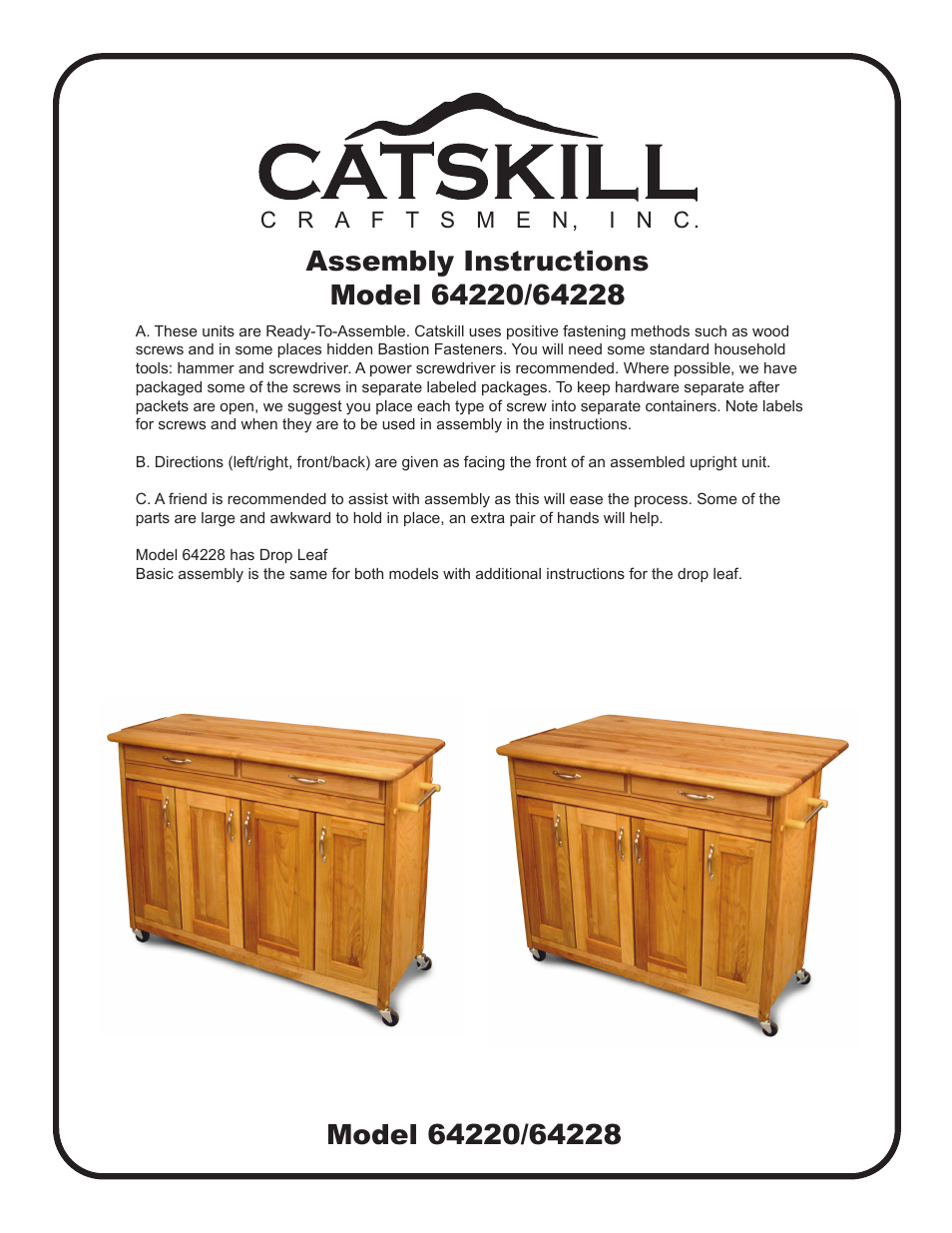 Catskill Craftsmen 64228 User Manual | 16 pages