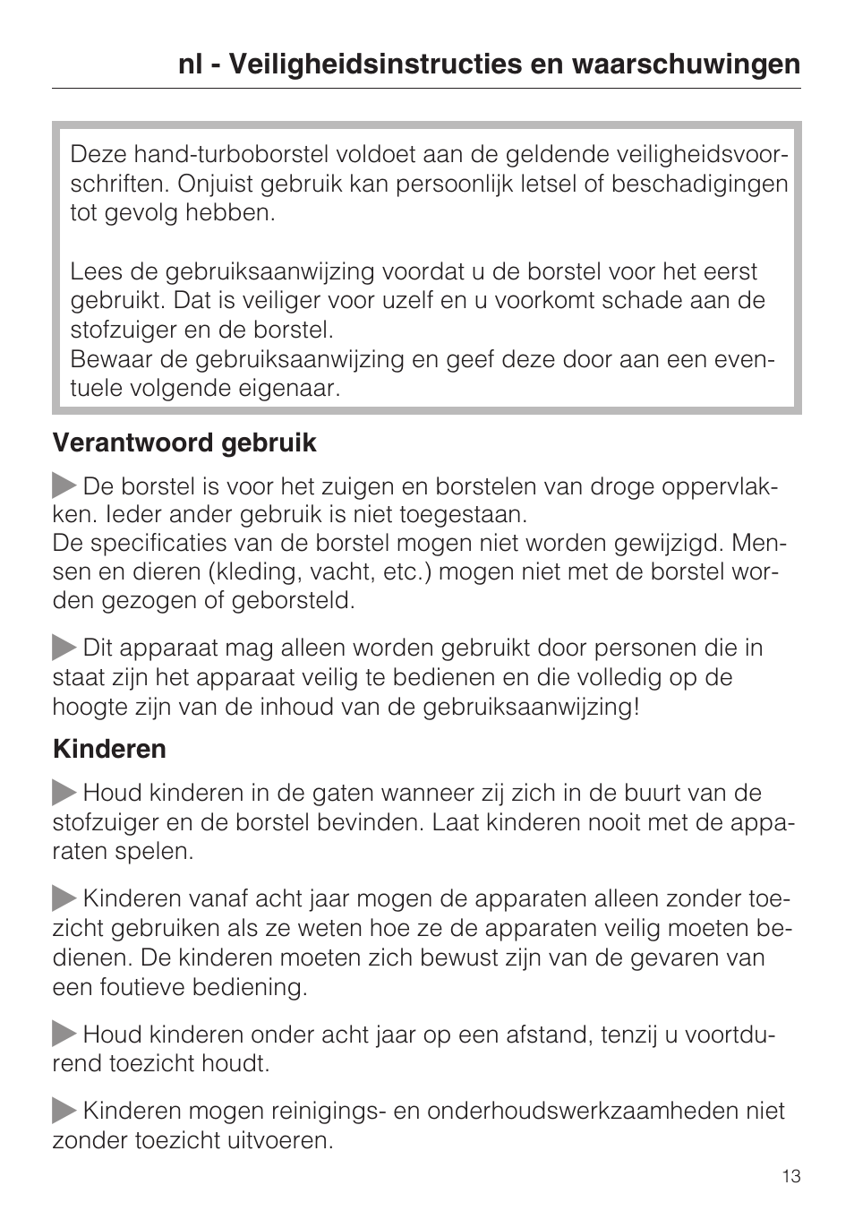 Miele S8 Haus & Co User Manual | Page 13 / 68