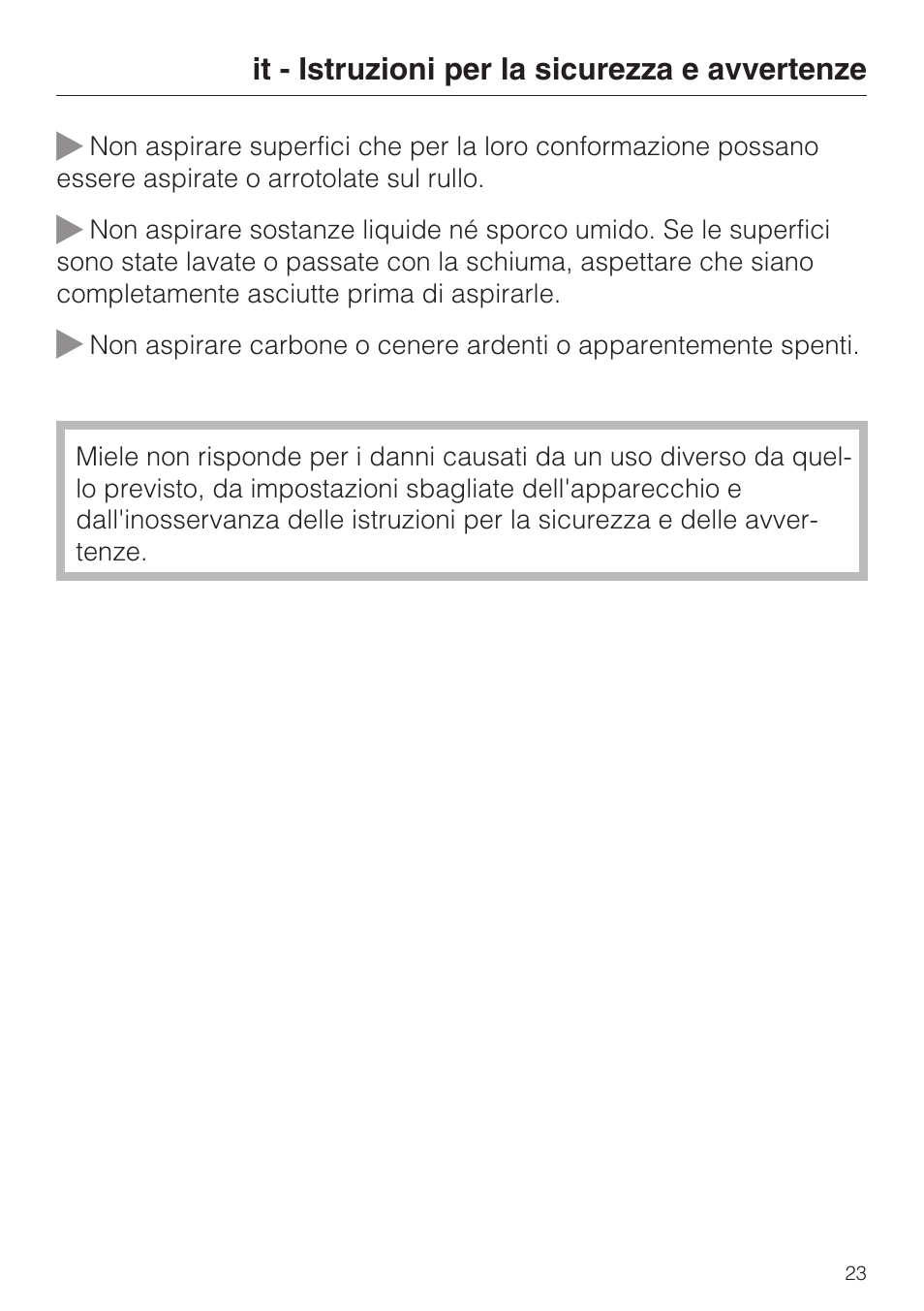 Miele S8 Haus & Co User Manual | Page 23 / 68