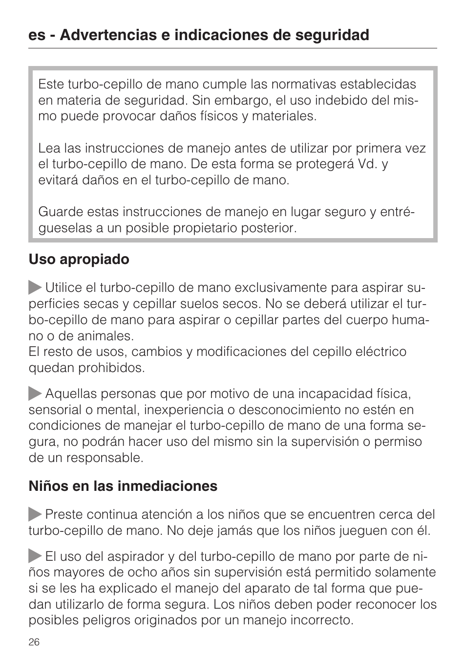 Miele S8 Haus & Co User Manual | Page 26 / 68