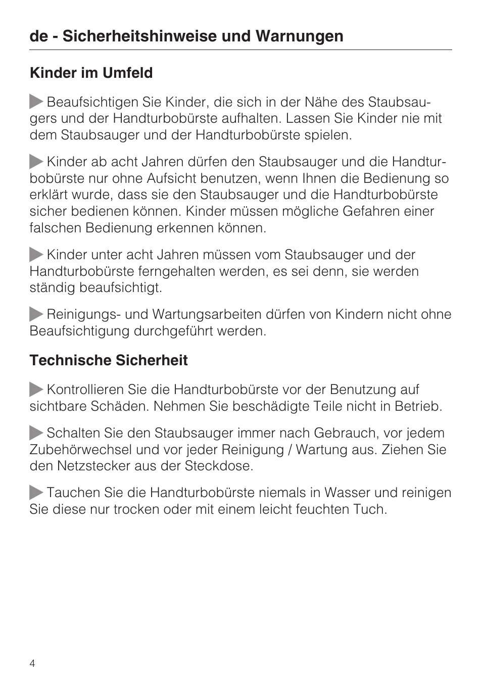 Miele S8 Haus & Co User Manual | Page 4 / 68