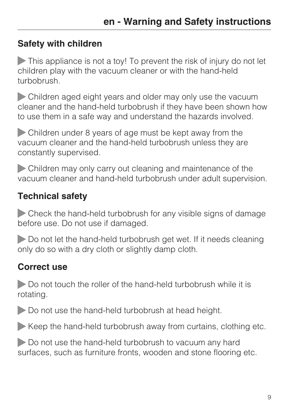 Miele S8 Haus & Co User Manual | Page 9 / 68